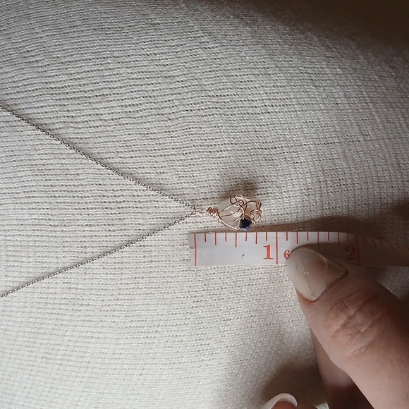 Handcrafted wire glass bead faceted with crystal irradecent purple pendant only - Picture 3 of 6